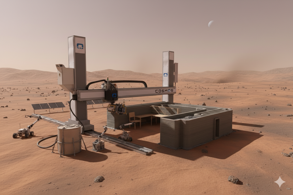 Futuristic 3D printer or manufacturing device